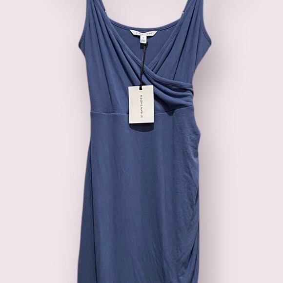 41 Hawthorn Women's Fraidy Knit Blue Surplice Dress Size Medium - Picture 2 of 9